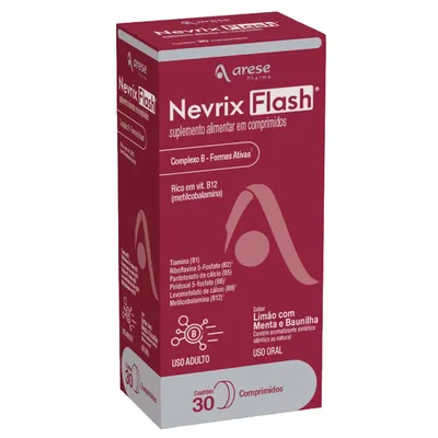 Suplemento Alimentar Nevrix Flash 30 Comprimidos